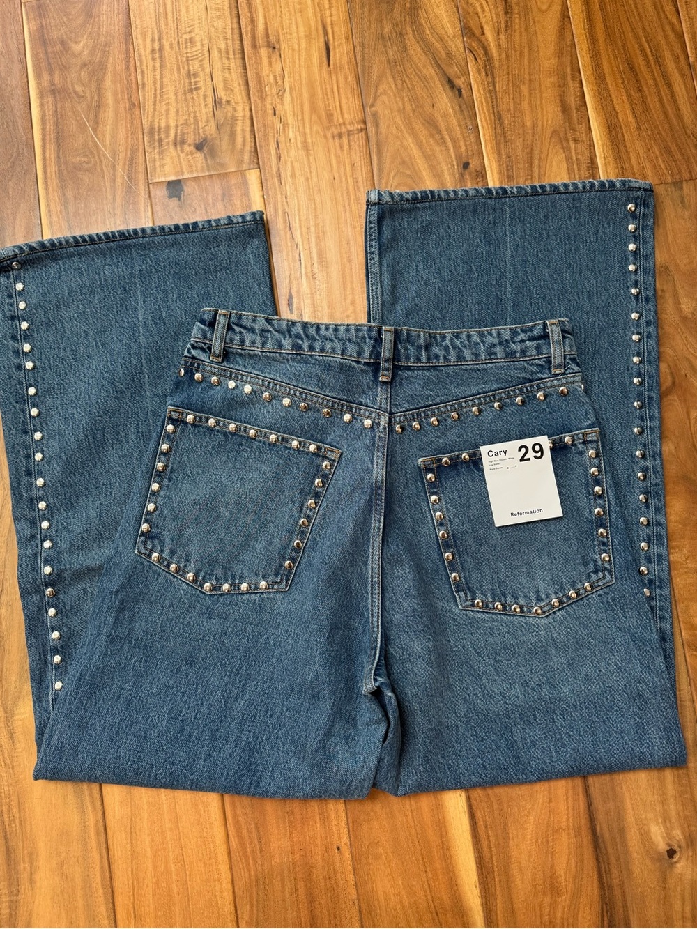 NWT Reformation studded Cary jeans - Picture 4 of 4